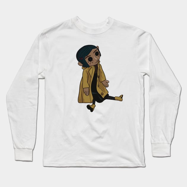 Coraline Doll Long Sleeve T-Shirt by daniasdesigns